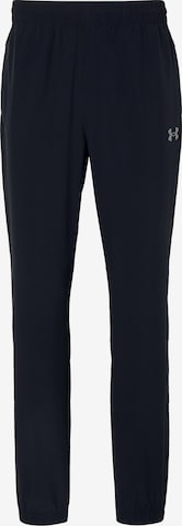 UNDER ARMOUR Tapered Sportbroek 'Tech Utility' in Zwart: voorkant