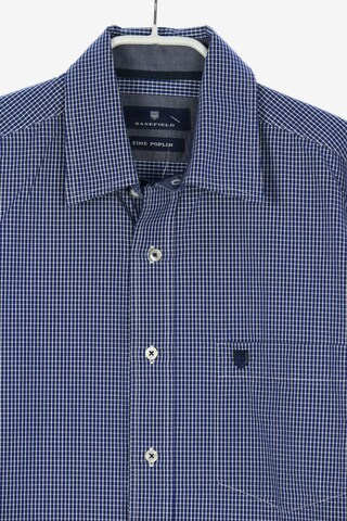 BASEFIELD Button Up Shirt in S in Blue