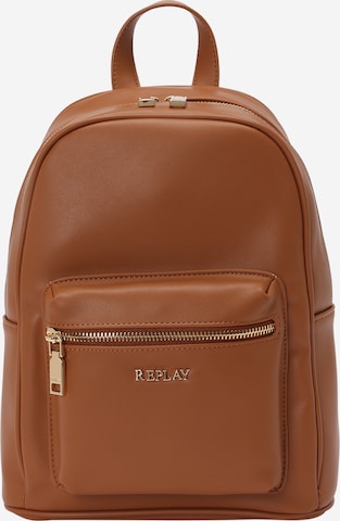 REPLAYRuksak - smeđa boja: prednji dio