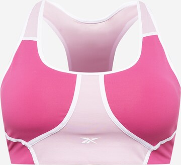 Reebok Bustier Sport bh in Roze: voorkant