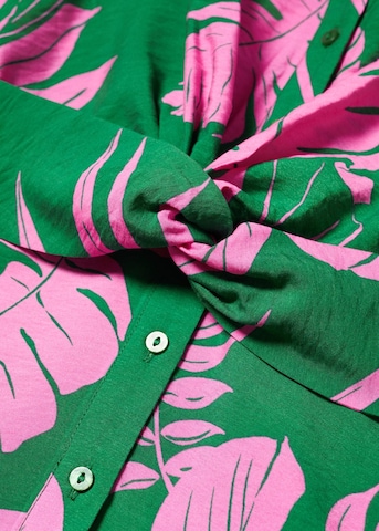 MANGO Košeľové šaty 'Mila' - Zelená