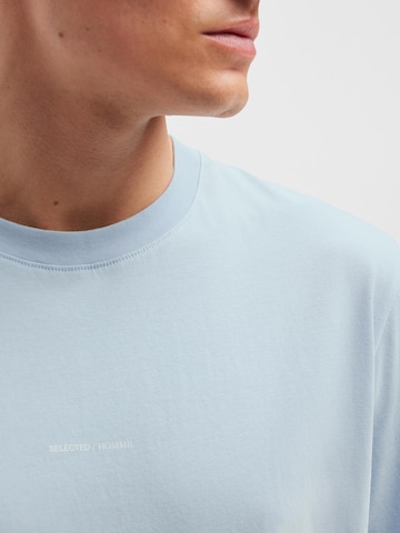 SELECTED HOMME T-shirt 'ASPEN' i blå