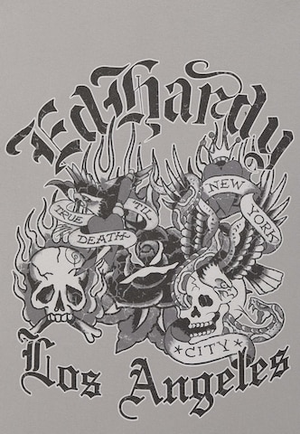 Ed Hardy T-shirt 'Don Ed Montage' i grå