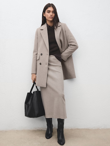 Manteau mi-saison 'DALI' MANGO en marron : devant