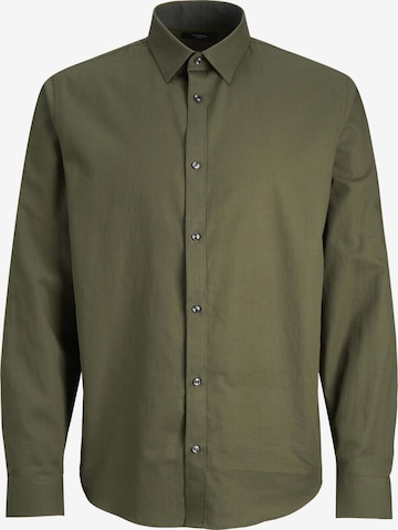 JACK & JONES Button Up Shirt in Green: front