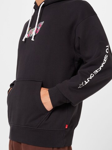 LEVI'S ® Средняя посадка Свитшот 'Relaxed Graphic Hoodie' в Черный