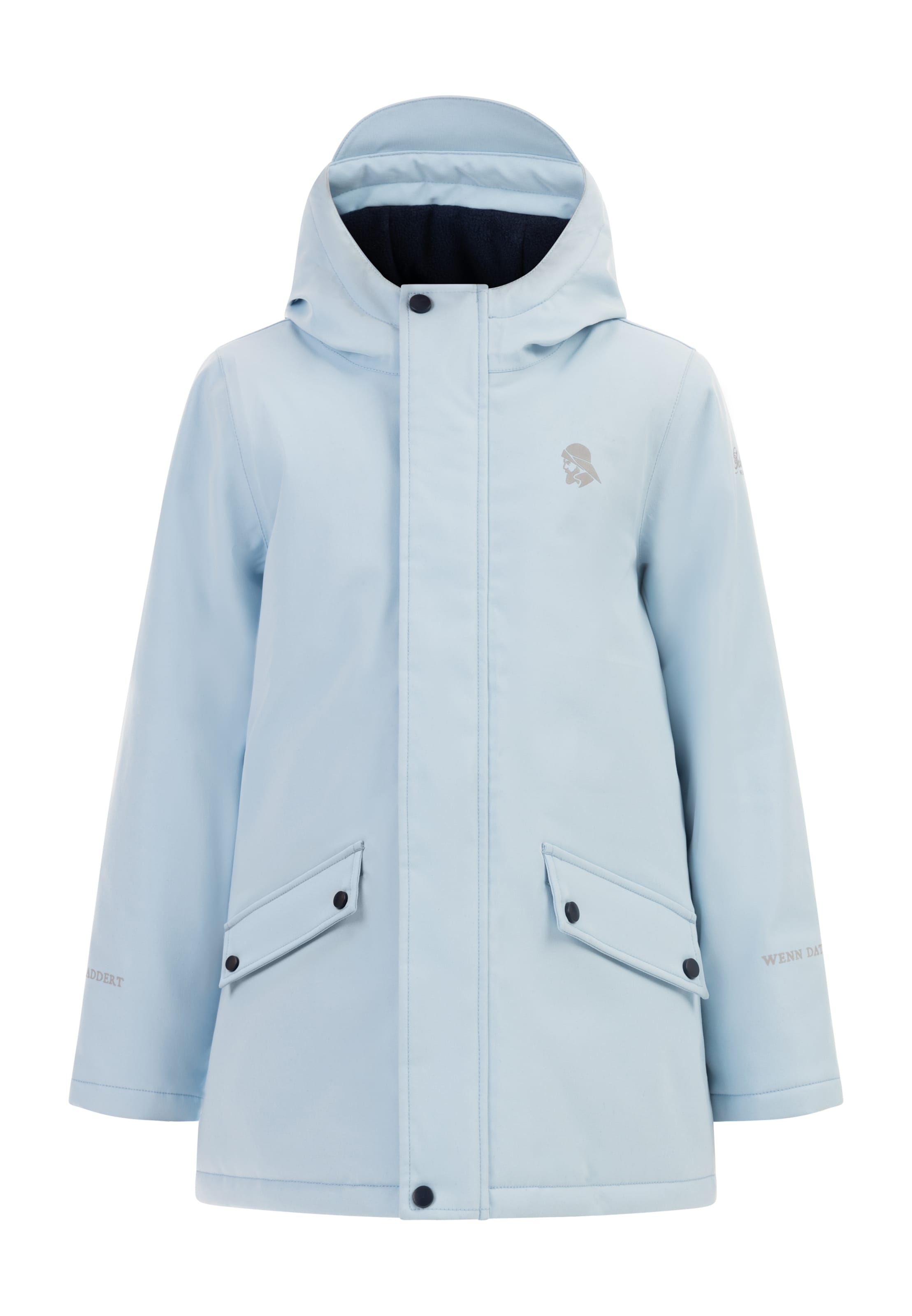 Schmuddelwedda Toiminnallinen takki 'Poomi' värissä sininen: etupuoli