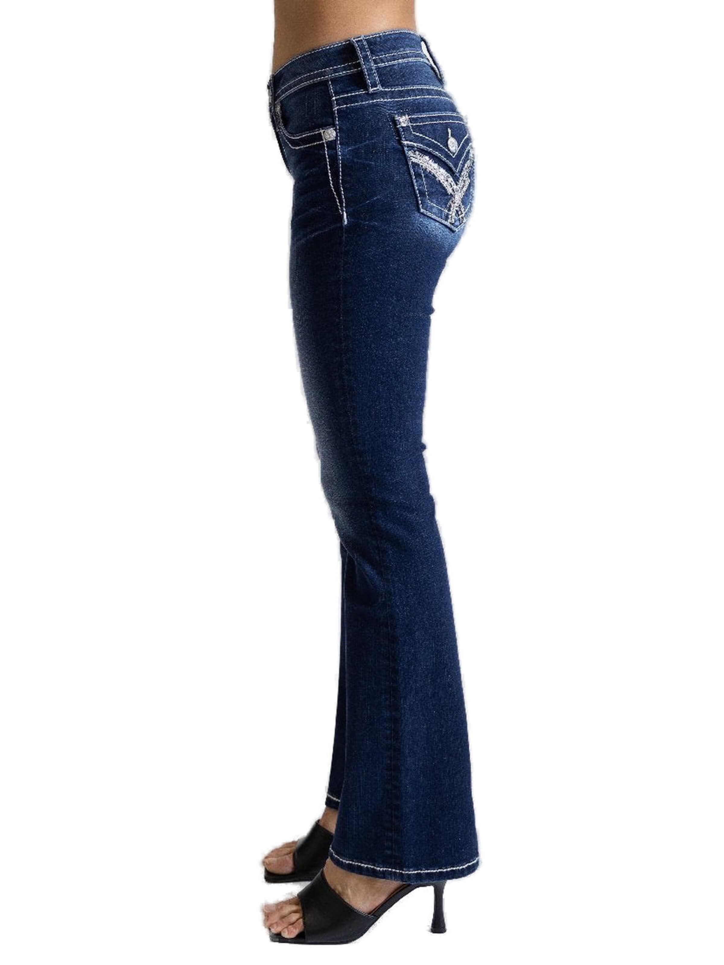 Miss Me Boot cut Jeans 'D1117 Mid-Rise Boot' in Blue