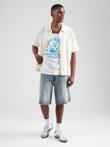 Only & Sons Shirt 'ONSMATTEO' in White