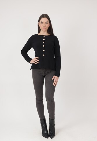 Elara Bluse in Schwarz: Vorderseite