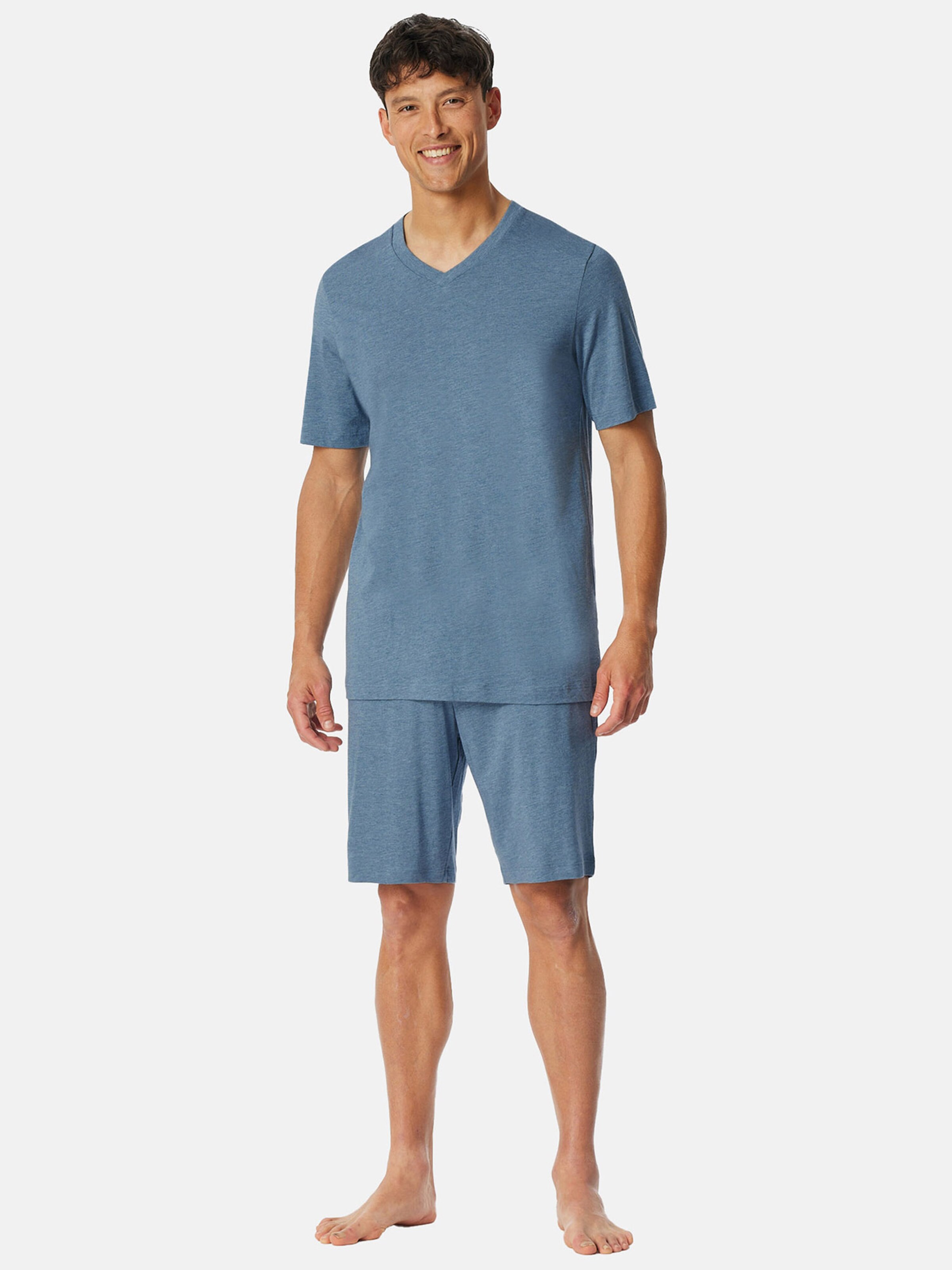 SCHIESSER Shorty ' Modern Nightwear ' in Blau: Vorderseite