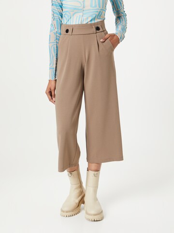 JDY Wide leg Pleat-Front Pants 'GEGGO' in Brown: front