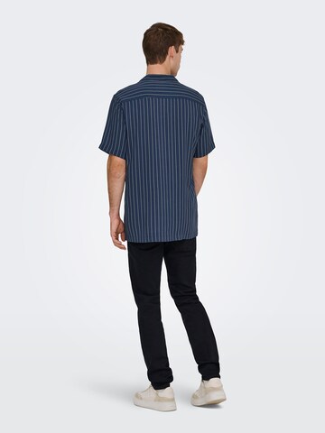 Only & Sons Regular Fit Hemd 'ONSWADE' in Blau: Rückseite