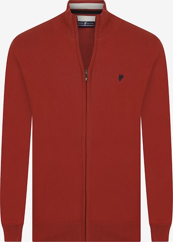 DENIM CULTURE Knit Cardigan 'LEOPOLDO' in Red: front