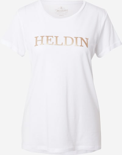 Tricou Herrlicher pe bronz / alb, Vizualizare produs