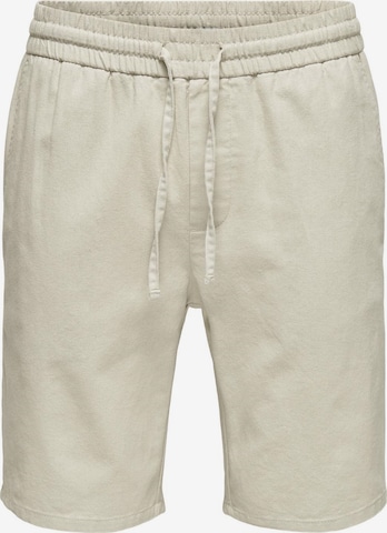 Pantalon 'Live' Only & Sons en beige : devant