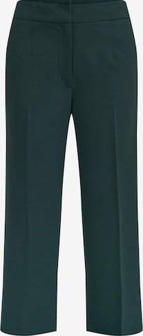 WE Fashion Wide leg Trousers with creases in Green: front