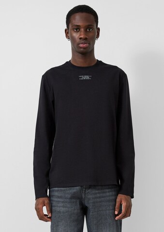 T-Shirt QS en noir : devant