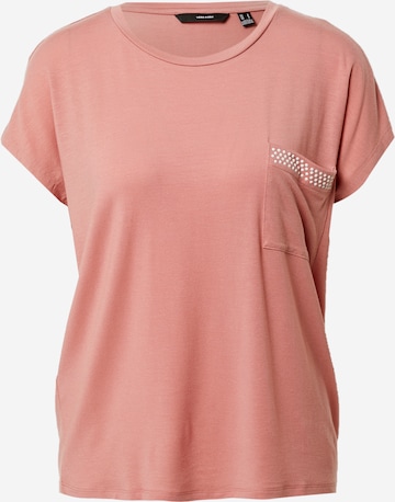 T-shirt 'CARINA AVA' VERO MODA en rose : devant