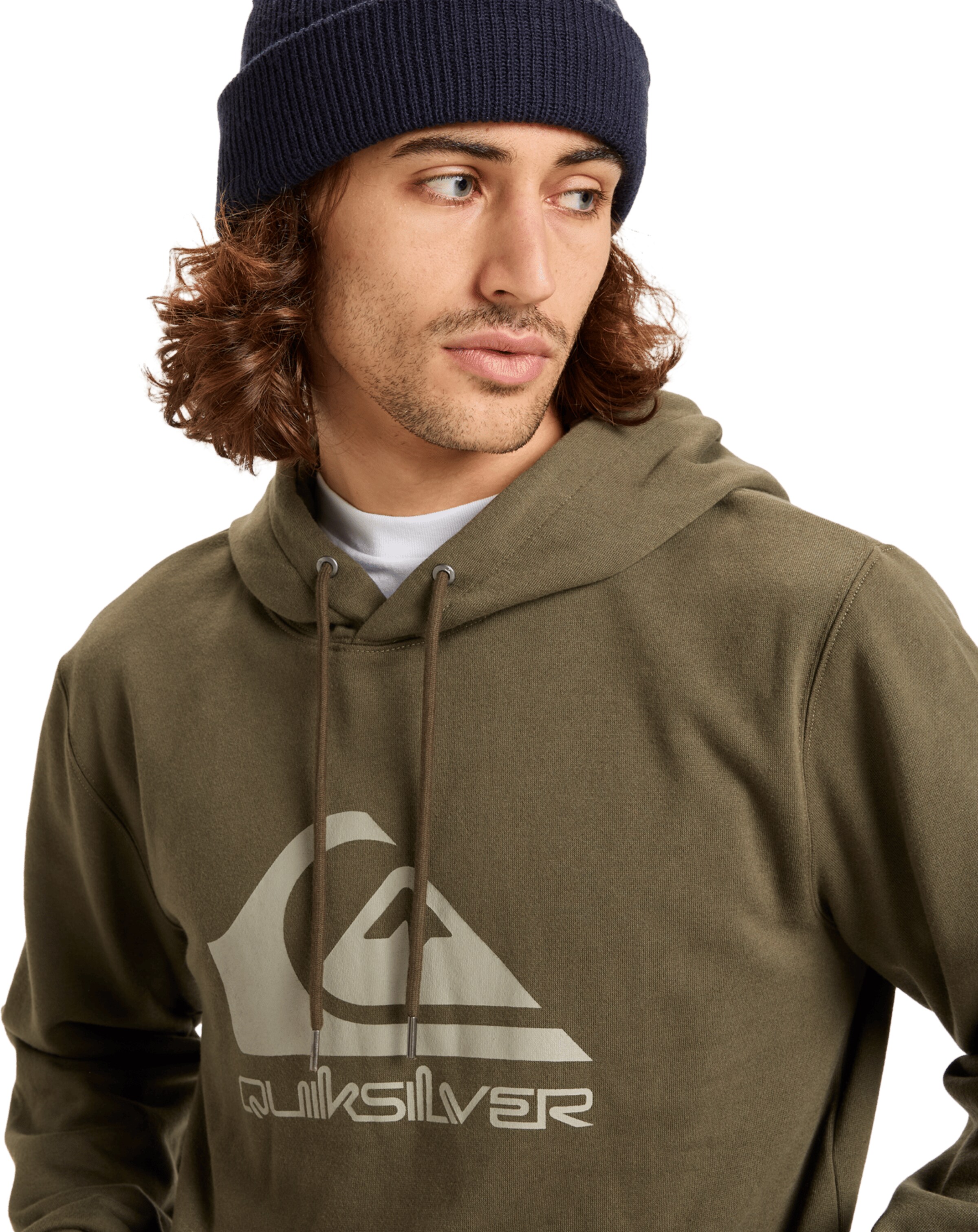 QUIKSILVER Athletic Sweatshirt 'Comp Logo' in Brown