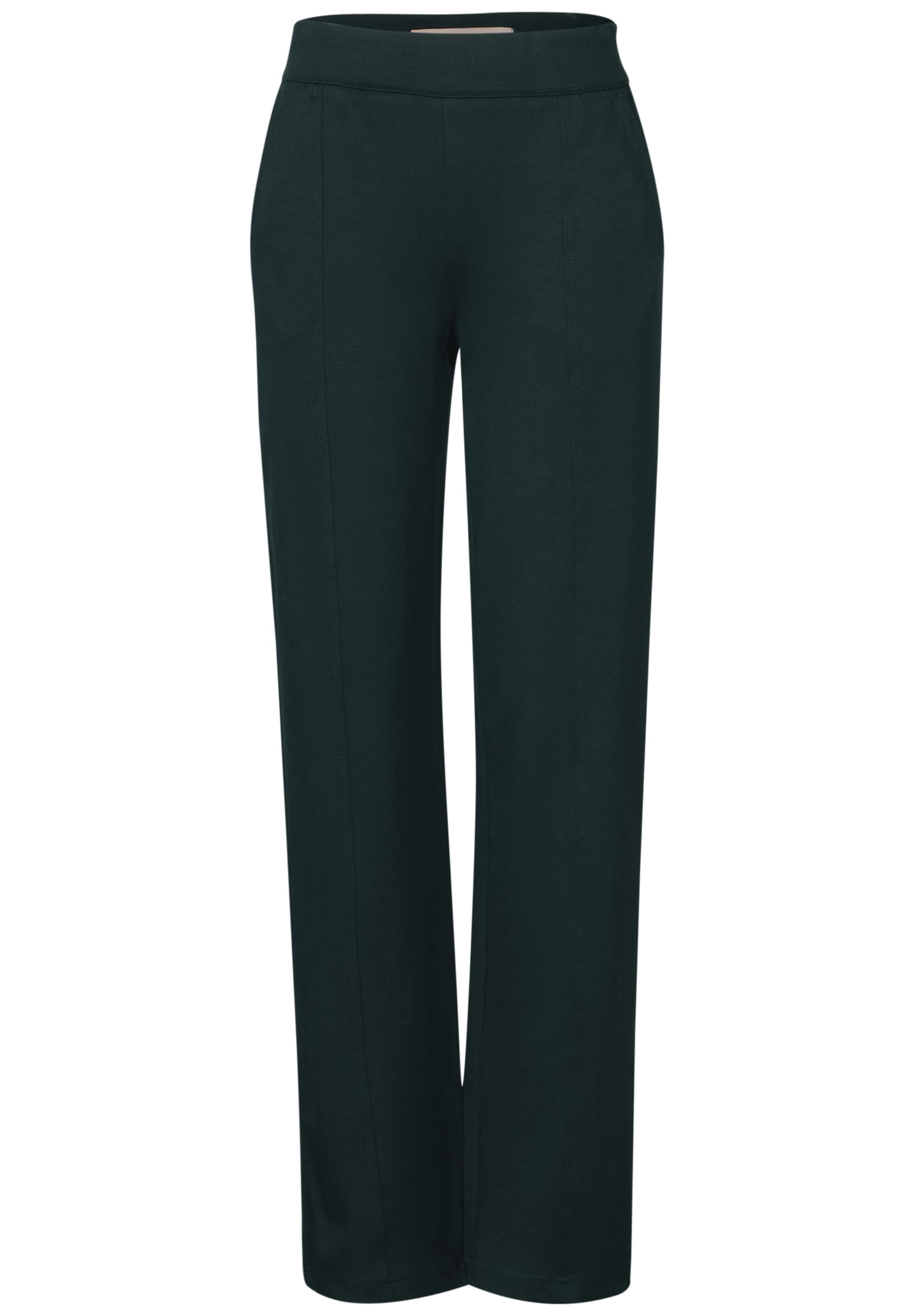 STREET ONE Pleat-Front Pants in Black: front