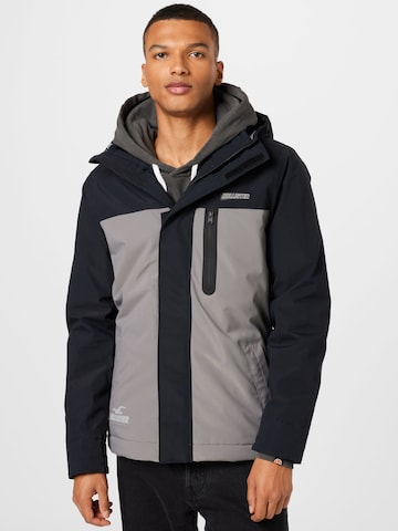 Veste mi-saison HOLLISTER en noir : devant