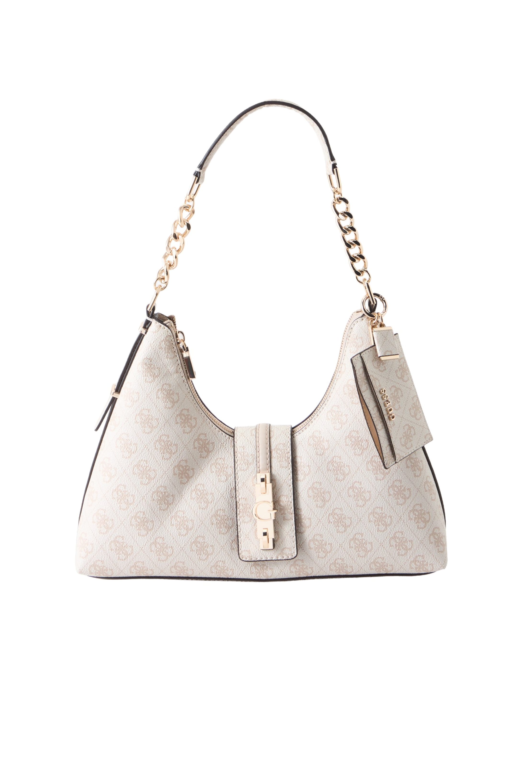Borsa a spalla 'YVONNE' di GUESS in beige: frontale