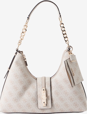 Borsa a spalla 'YVONNE' di GUESS in beige: frontale