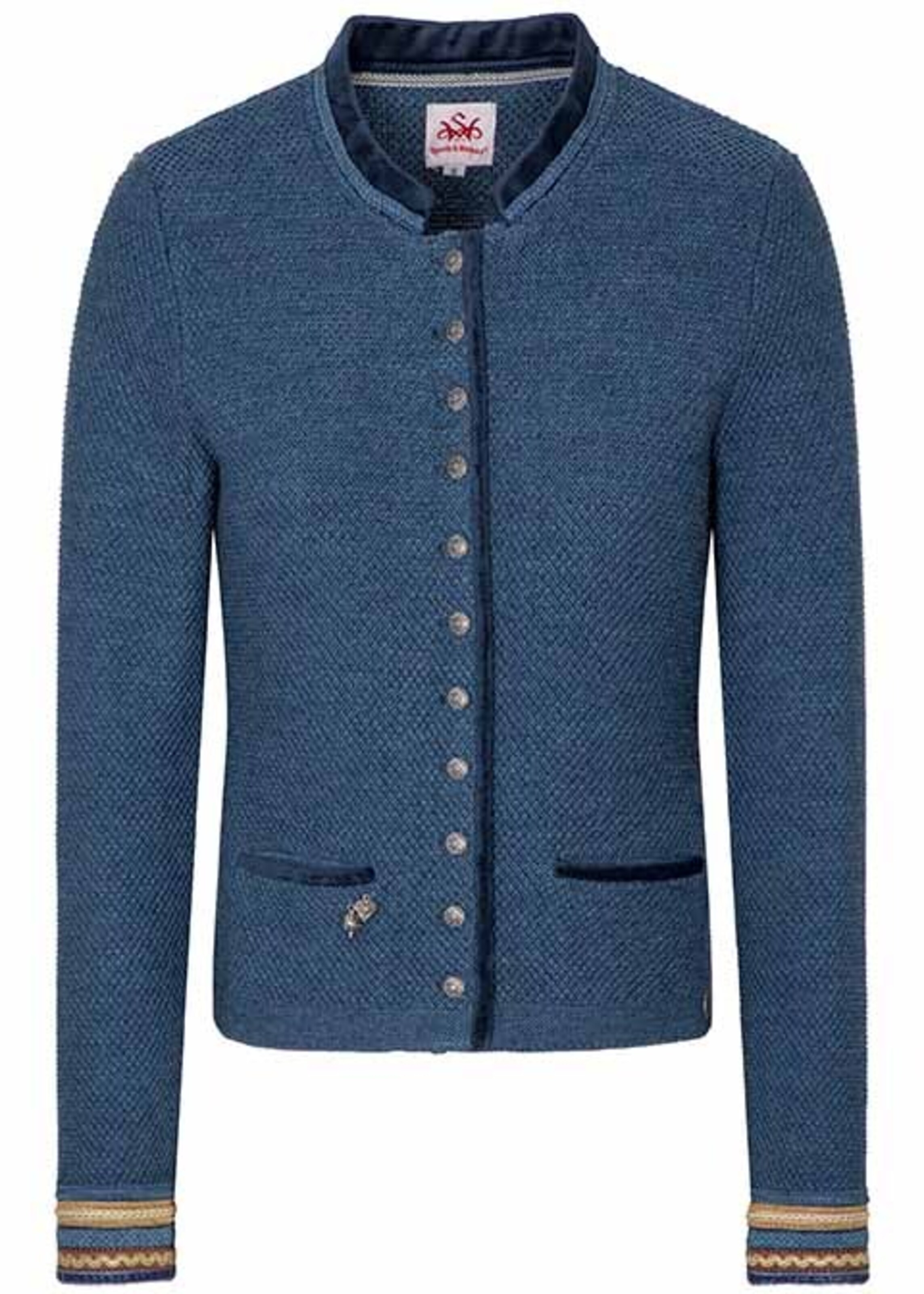 Cardigan bavarois SPIETH & WENSKY en bleu : devant
