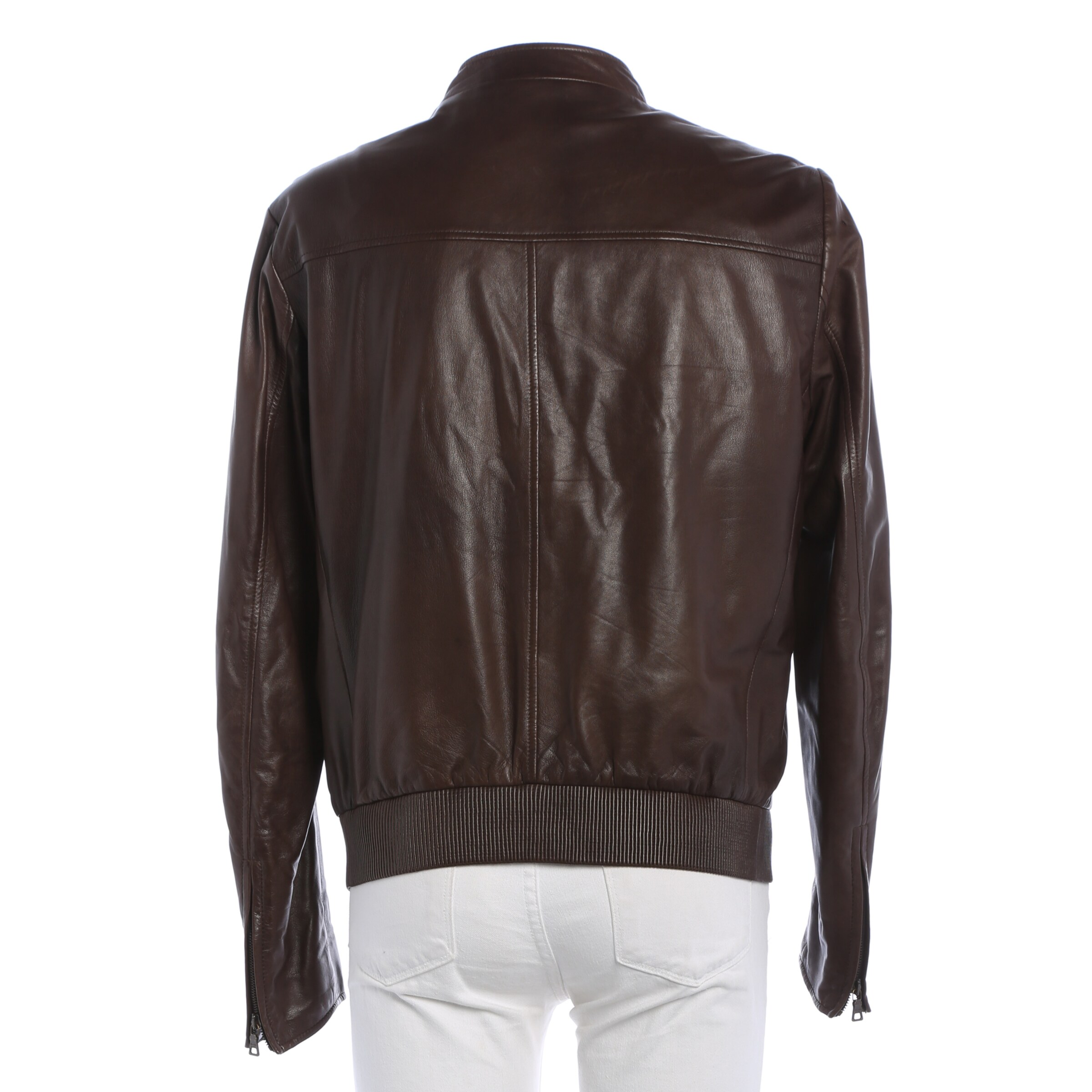 PRADA Lederjacke / Ledermantel L-XL in Braun