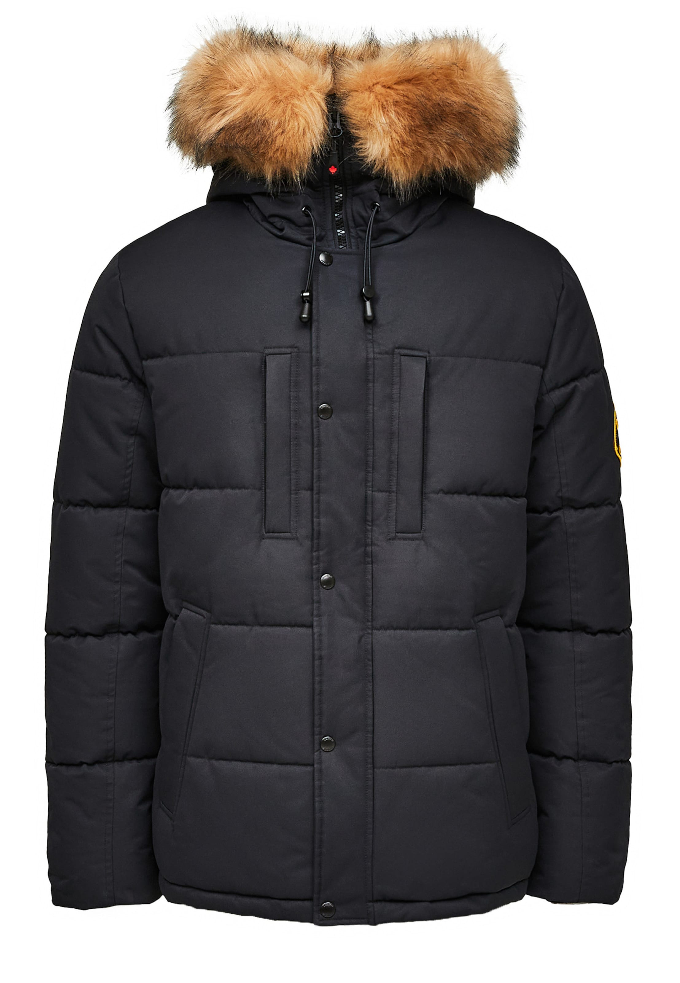 Zavetti Canada Between-seasons parka 'Oshawa 2.0' in Black: front