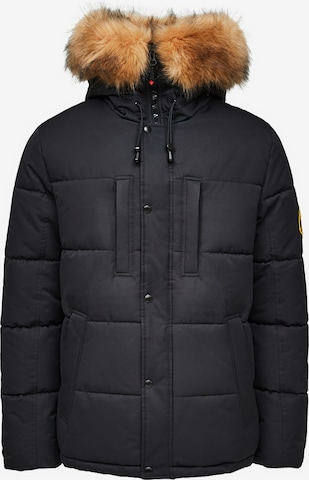 Zavetti Canada Between-seasons parka 'Oshawa 2.0' in Black: front