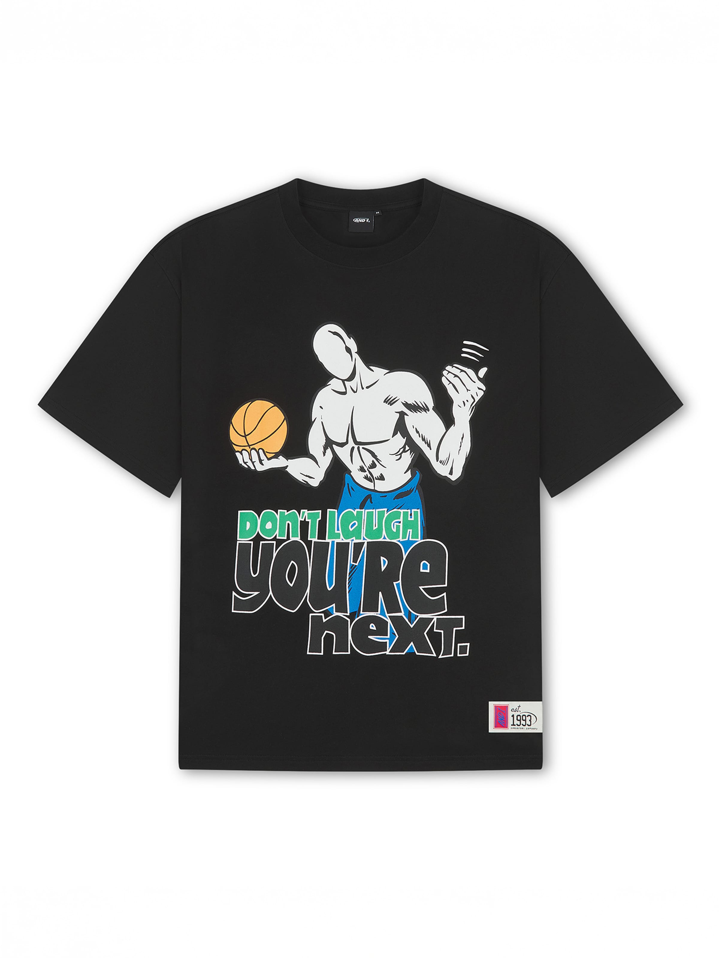 AND1 Póló 'Don't Laugh Trash Talk' - fekete: elől