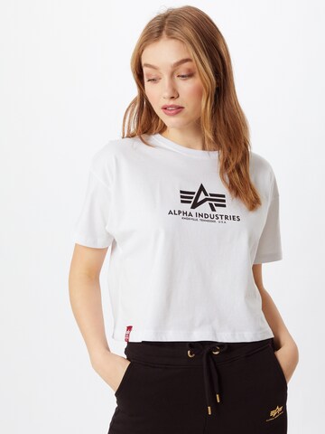 T-shirt ALPHA INDUSTRIES en blanc : devant