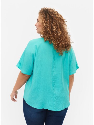 Zizzi Bluse 'Kam' in Blau