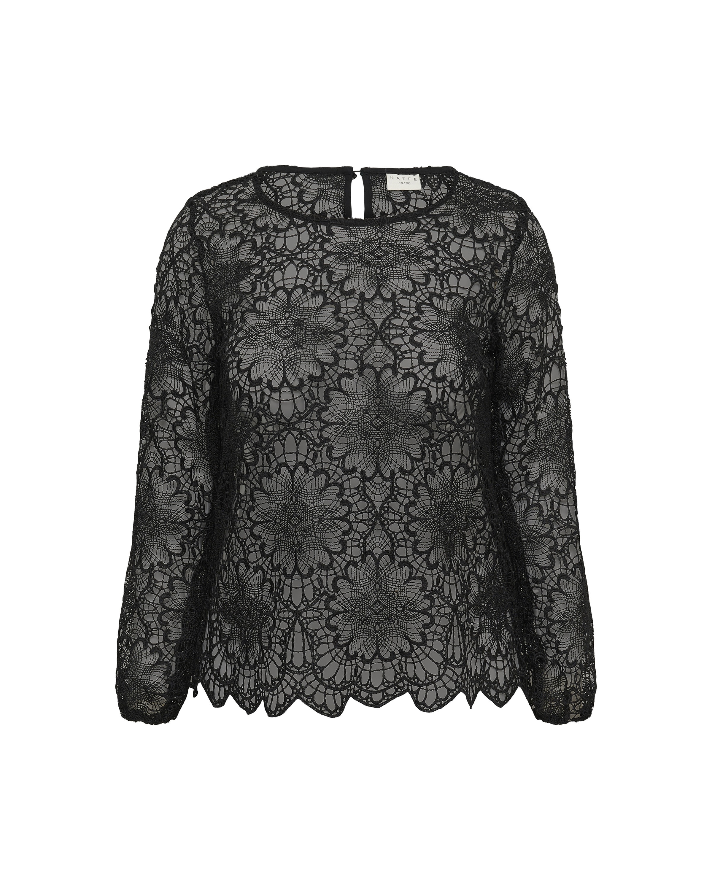 KAFFE CURVE Blouse 'KCgloria' in Black: front