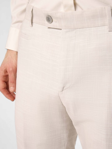 STRELLSON Slim fit Pleated Pants 'Luc' in Beige