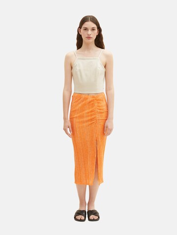 TOM TAILOR DENIM - Falda en naranja