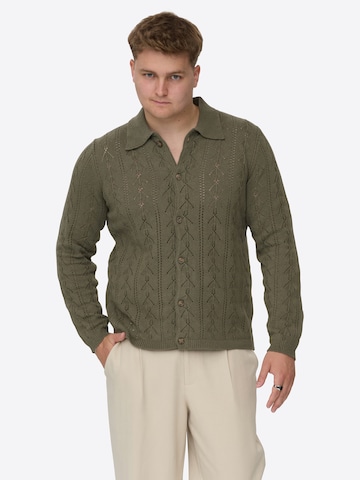 Dxnmxrk Trui 'DXFini' in Groen: voorkant