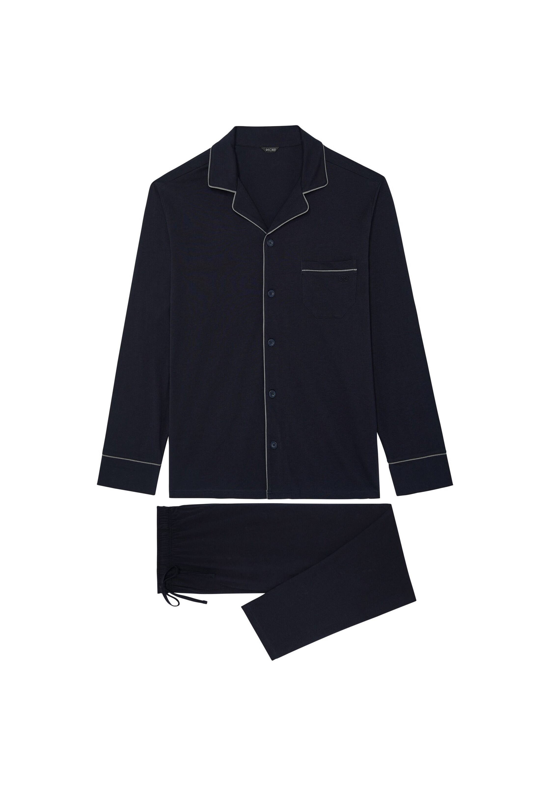 HOM Pyjama in Blau: Vorderseite
