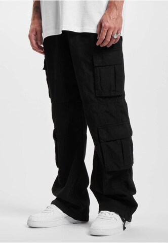 Loosefit Pantalon cargo DEF en noir : devant