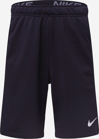 NIKE Regular Workout Pants in Black: front