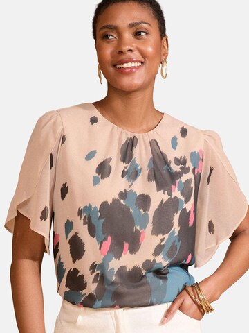 love & roses Bluse in Beige: Vorderseite