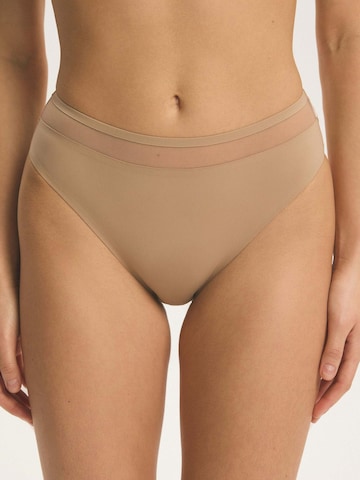 ESOTIQ - Panti 'Slip Basic, nahtlos, glatte Microfaser, transparent' en beige