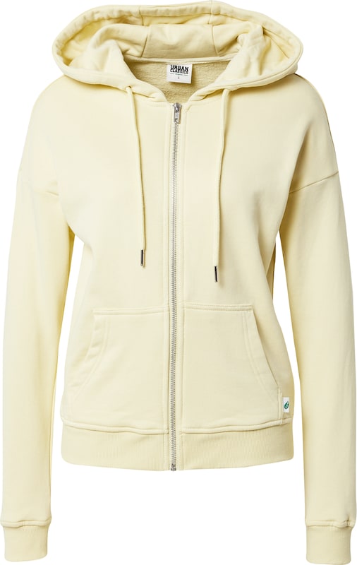 Urban Classics Sweatjacke in Pastellgelb Urban Classics Sweatjacke in Pastellgelb