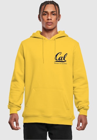 Merchcode Sweatshirt 'Berkeley University - Cal' in Geel: voorkant