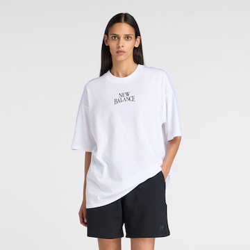 new balance Oversized shirt 'Trackside' in Wit: voorkant