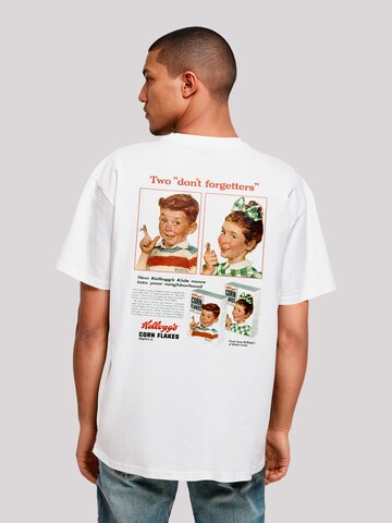 T-Shirt 'Kellogg's Corn Flakes Cereal Box Children Retro' F4NT4STIC en blanc : devant