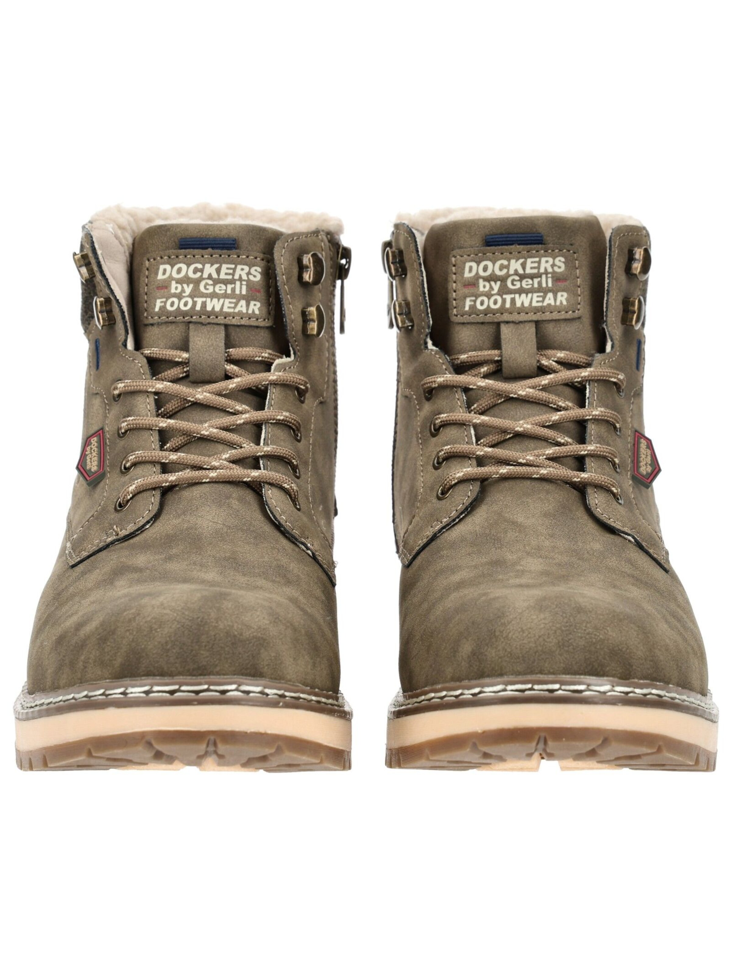 Boots stringati di Dockers by Gerli in verde: frontale