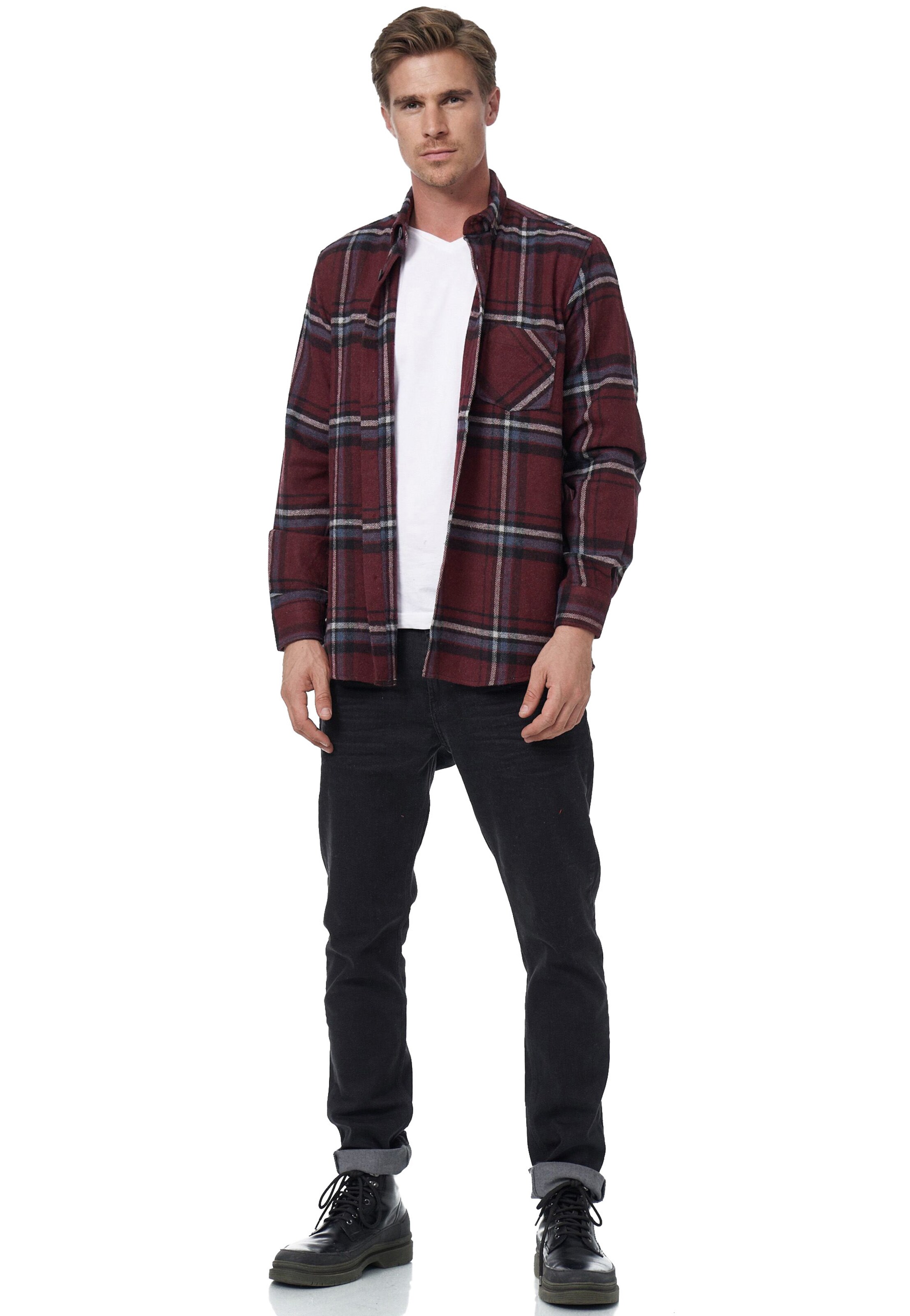 Rusty Neal Slim Fit Hemd in Rot